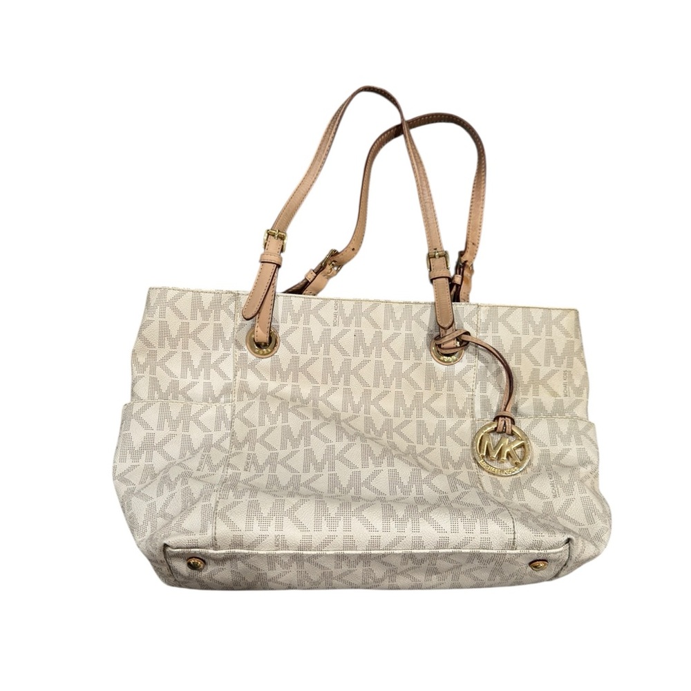 Michael Kors Jet Set Signature‎ Tote in Vanilla Ivory